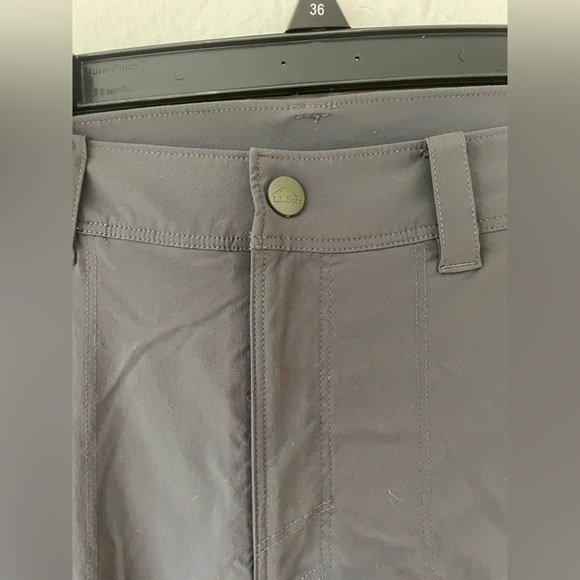 LL Bean Cresta Hiking Cargo Pants Mens 36x36 Standard Fit Fleece Lined Gray - Picture 3 of 8